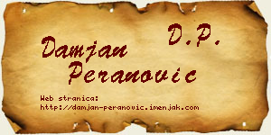 Damjan Peranović vizit kartica